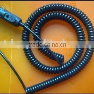 Coil cable US cigarette plug