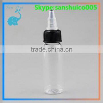 New design plastic bottle with twist cap/plastic bottle for smoke oil