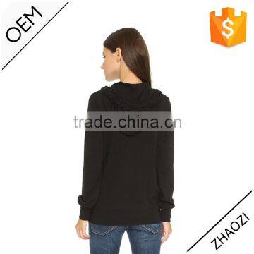 Guangdong Clothing Manufacturer Women Blank Zip up High Quality Wholesale Hoodies photo-3