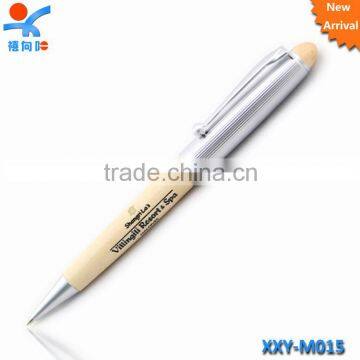 new product Twisting Wooden Ballpoint Pen with metal clip / metal wood pen