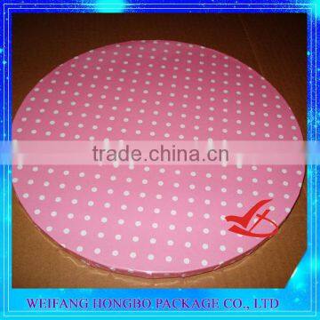 Hongbo Popular 1/2inch Thick Colorful Corrugated Cake Drum