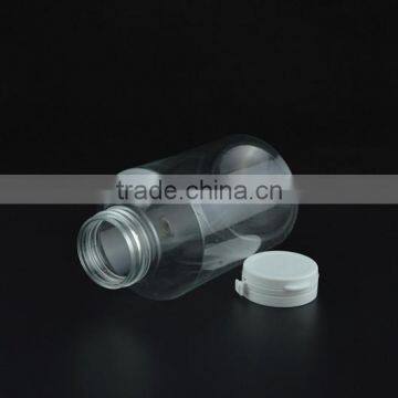 300ml Pill Packaging PET Plastic Clear Color Round Bottle With Tear Off Cap photo-3