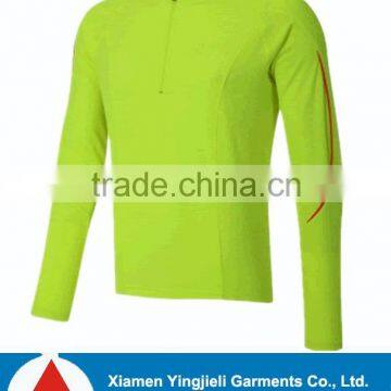 bright yellow long sleeve bike jersey for men