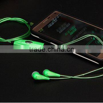 Special 3.5mm In-ear Headset Visible LED Flash Light Earphone Follow Music Rhythm LED Flash Headsets Luminous Headphones