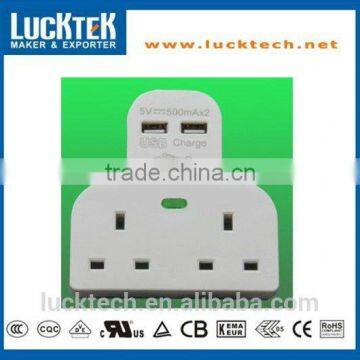 UK USB Power Extension Wall Power adapter