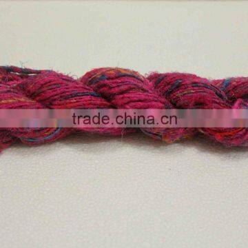 Solid Colored Sari Silk Yarns, Sari Silk Yarns, Recycled Sari Silk Yarns, Multicolored Sari Silk Yarns