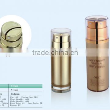 Acrylic Cosmetic packaging double tube double pump lotion bottle