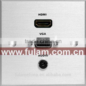 Smart home 86 type aluminum HDMI USB Wall Outlet