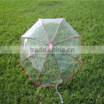 21 Inches 8 Ribs Auto Open Transparent umbrella for kids umbrella