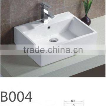 Chaozhou Ceramic Basin Square Shape Single Hole White Wash Basin Hot Sale Art Basin New Design Hot Sale Art BasinB004 photo-2