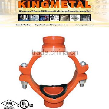 (Red ,Orange,Galvanized ,Blue available ) FM /UL Approved Fire Fitting Ductile Iron Grooved Mechanical Cross