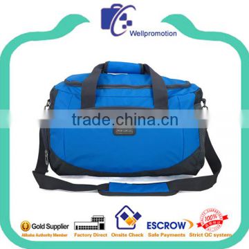 Polyester blue single shoulder sport backpack