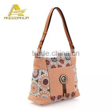ANGEDANLIA Boho Gypsy Tribal Bag Women Cotton Fabric Shoulder Bag Bolsos Boho Hippie photo-2