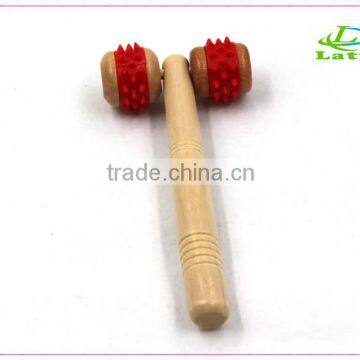 handheld Wooden Back Roller Massager Body Care Wood Beads Back Massager