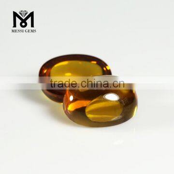 wholesale amber corundum cabochon bead oval flat back ruby gemstone