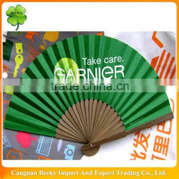 High quality customized hand fan with first-grade bamboo material and paper surface