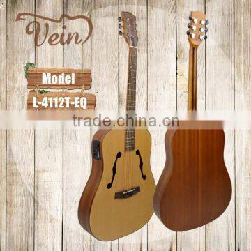 hot sale 41inch acoustic electric guitar thin body custom sound hole OEM factory