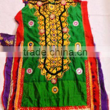 Vintage mirror work old dress Indian Banjara dress Tribal dress