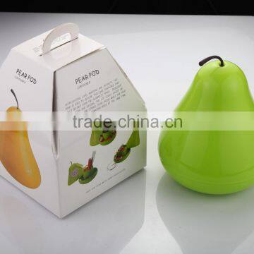 Decorative Plastic Sundries Makeup Pear Pod Storage Containers