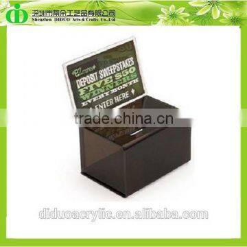 DDD-0151 Trade Assurance Black Acrylic Ballot Box With Lock