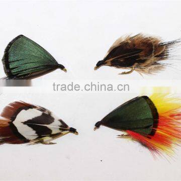 Assorted Winged Feather Butter fly Deceiver Trout Flies Fly Fishing Lures