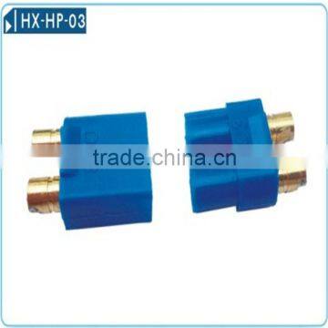 3.5mm banana plug with blue DC3 plastic housing
