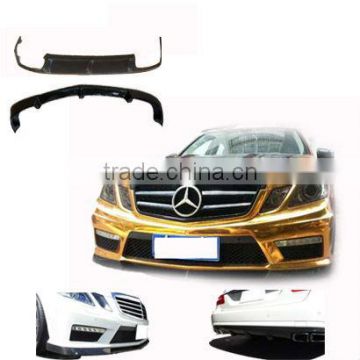 Carbon Fiber diffuser lip spoiler and front spoiler for Benz E-Class W212 E63 V-style 13~ fit for taiwan PP kit