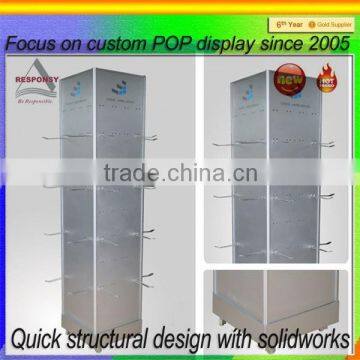 Four-Side Hooks Pegboard Display Case POP Display Rack