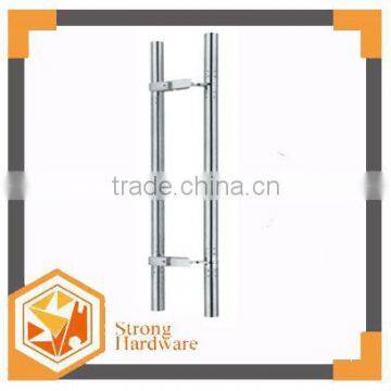 H shape SUS304 pulls glass door door handles, sliding shower round lever clips double sided metal Door Handle