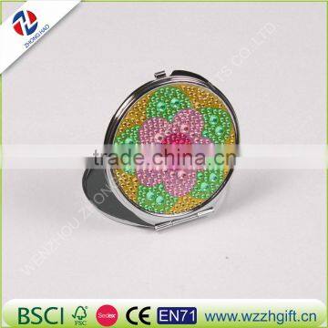 Wedding Party Bridesmaid Girl Friend Promotional Gift,bling Crystal Rhinestone Sticker for Mirror,mini Beauty Makeup Compact Poc photo-6