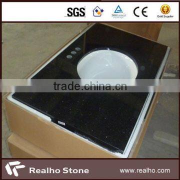 polished black galaxy vanity top