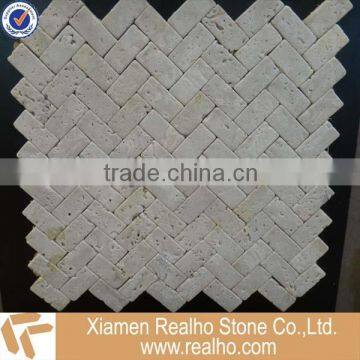 beige marble irregular mosaic tile