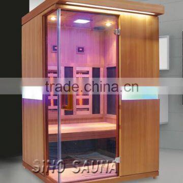 Luxury 2-IN-1 combination portable steam sauna tent with infrared glass panel heater