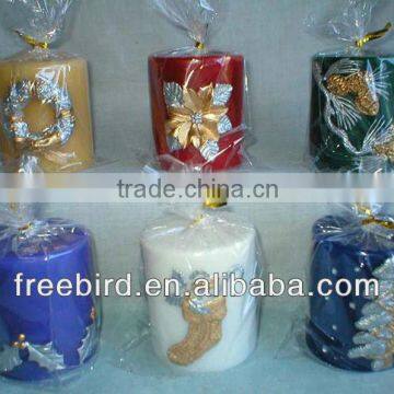 Scented Christmas Pillar Candle
