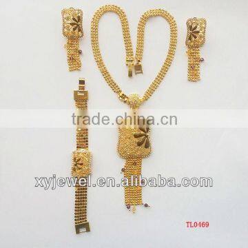 18k meaningful ethnic pendant necklace arabic wedding jewelry sets