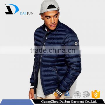 Daijun oem china factory 2016 new design winter man fashion navy blue down jacket