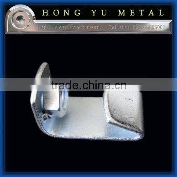 Folding type stamping parts with nut