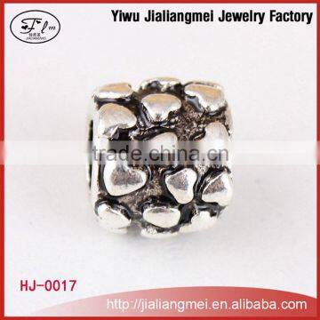 Wholesale European metal beads paw silver jewelry charm beads