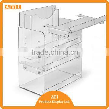 durable Clear 4 tiers acrylic merchandise display assemble merchandise display