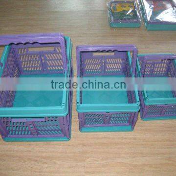 plastic shopping basket,folding basket