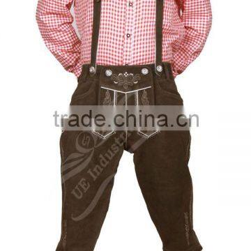 655 knee length lederhosen, trachtenlederhose, bavarian clothing, bavarian lederhosen, kniebund lederhosen, suede lederhosen