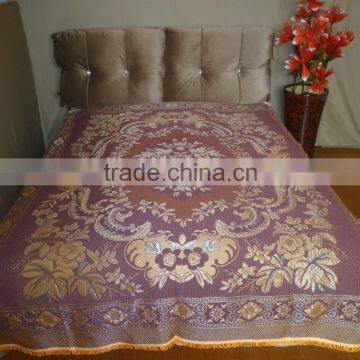 Bright Color Cotton Blanket With Fringes