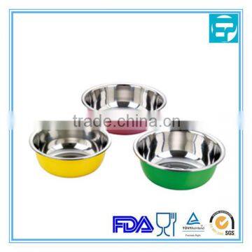 stainless steel colored mixing bowls with color polish