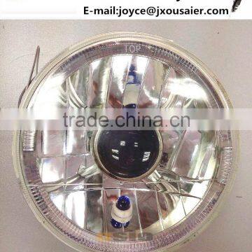 5 Inch Round BMC With Crystal Glass Auto Halogen Semi Sealed Beam Headlight Install H4 or H4 HID Xenon Bulb