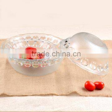 3pcs/set Apple Shape Deep Glass Fruit Bowls Set With Iron Stand photo-2