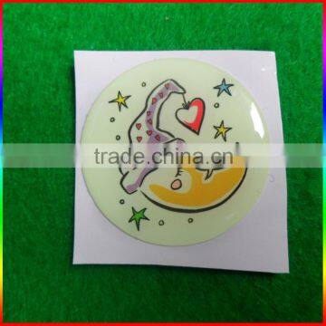 home decoration glow in the dark epoxy sticker