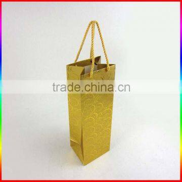 high quality champagne gold paper bag package