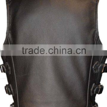 2015 New Leather Motorbike Vest photo-3