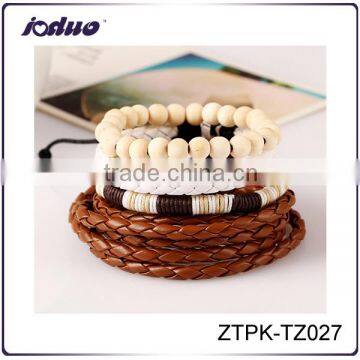 Fashion Men's Design Multilayer Wood Bead Bracelet