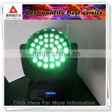 36pcs RGBW four in one 10w led moving head with focusing function